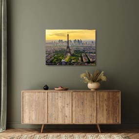 Sklenený obraz - Panoráma Paríža (70x50 cm)