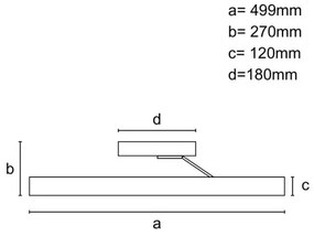 LED Stmievateľný prisadený luster LED/75W/230V 3000-6500K chróm + diaľkové ovládanie