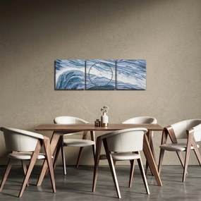 Obraz abstrakcie (s hodinami) (90x30 cm)