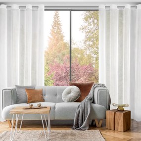 ZÁCLONA NA KRÚŽKOCH LUCY 140X250 CM BIELA