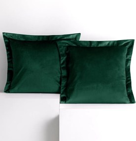 Obliečky na vankúše AmeliaHome Velvet Side tmavozelené