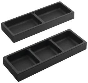 Sapho Sapho, LINDO bočný organizér, sada 2ks, 114x36x323 mm, plast, antracit, LD002