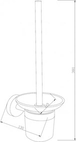 Mexen príslušenstvo, LOFT držiak na wc kefu, chróm, 7012650-00