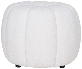 Biely taburet z textílie buklé Paisley – House Nordic