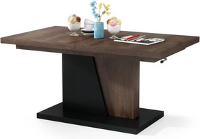 NOIR dub hnedý / čierny, rozkladacia, konferenčný stôl, stolík
