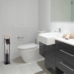 Spirella Stojan na toaletný papier so štetkou Chic 75 x 19 x 19 cm, čierna