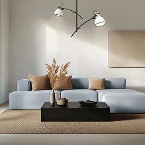 Závesný luster na tyči ZUMBA 2xE27/60W/230V biela/čierna