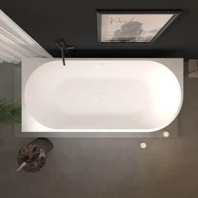 Erga Marina, rohová voľne stojaca vaňa 150x75 cm + odtoková zátka, ľavá, biela lesklá, ERG-MARINA-150075L-WH-WH