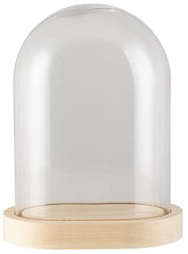 Prírodné drevený podnos so skleneným poklopom S - 17 * 12 * 20 cm