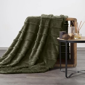 FLANELOVÁ DEKA NINA 150X200 CM OLIVOVÁ