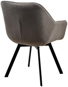 Jedálenská stolička Jordi Cord - hnedá