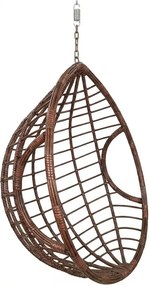 Hnedé závesné kreslo DOMINIKANA bez stojana