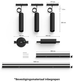 Philips - SADA 3x LED RGBW Stmievateľný luster do lištového systému Hue LED/15,6W/230V