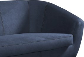 Trojmiestna pohovka Olivio, námornícka modrá zamatová látka