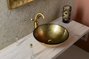 Reitano Rubinetteria Reitano Rubinetteria, ANTEA stojánkova umývadlová batéria vysoká s výpusťou, výška 300mm, bronz, 3276L