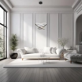 LED Luster na lanku EMPOLI LED/55W/230V čierna