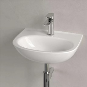 VILLEROY &amp; BOCH O.novo závesné umývadielko s otvorom, bez prepadu, 450 x 360 mm, biela alpská, 43404601