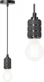 Toolight Toolight, závesná stropná lampa 1xE27 APP342-1CP, čierna, OSW-08409