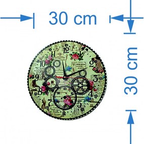 Hodiny na stenu z dreva,  nástenné hodiny I SENTOP HDFK001- Wall clock HEU-