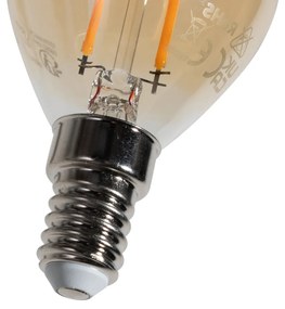 Sada 5 stmievateľných LED žiaroviek E14 G45 zlatá 4W 330 lm 2100K