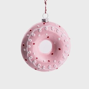 Vianočná ozdoba EVI PINK donut 710186
