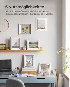 Sada 2 ks otočných fotorámikov pre fotografie 20,3 x 25,4 cm, biele