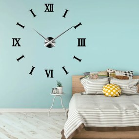 Dizajnové nástenné hodiny – Rímske čísla do obývačky | SENTOP 12S037