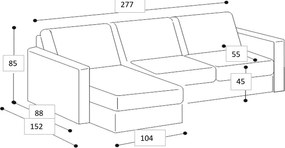 Zelená ženilková rohová pohovka (ľavý roh/s leňoškou) Copenhagen – Scandic