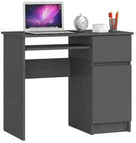 Psací stôl PIKSEL 90 cm grafitově šedý pravý