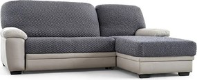 Bielastické poťahy MODULO tmavosivé úzky otoman (65-95 cm x 135-190 cm)