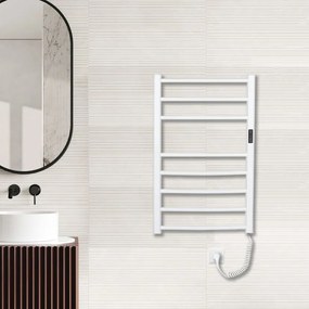 Cerano Luca, elektrický sušiak uterákov s displejom 860x550 mm, biela, 128W, CER-LIV-W-EG-8-55