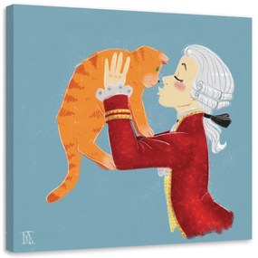 Gario Obraz na plátne Muž s červenou mačkou - Daniela Herrera Rozmery: 30 x 30 cm