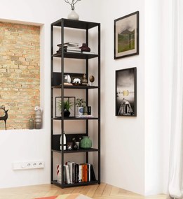 Regál LOFT 50 cm černý