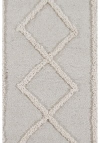 Biely prateľný ručne tkaný bavlnený koberec 120x160 cm Tribu Natural – Lorena Canals