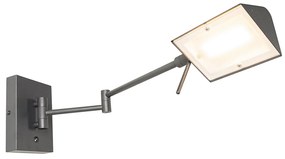 Dizajnová nástenná lampa čierna vrátane LED stmievateľná - Notia