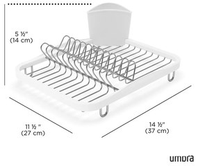 Biely oceľový odkvapkávač 36x28 cm Sinkin – Umbra