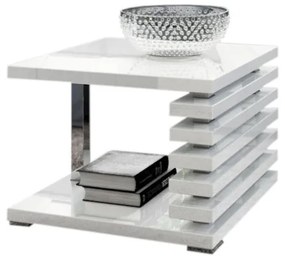 Konferenčný stolík KYOTO, 60x44x60, biely lesk