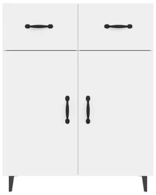 vidaXL Komoda lesklá biela 69,5x34x90 cm spracované drevo-
