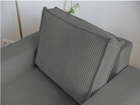 Kreslo s taburetom SMART SET, tmavo sivá