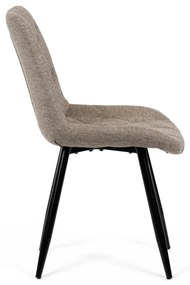 Autronic - Židle jídelní, krémová látka, nohy černý kov - CT-382 CRM2 AKCE