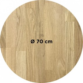 DUBLINO OAK CINK 25 MM - MASÍVNA STOLOVÁ DOSKA Ø 70 cm
