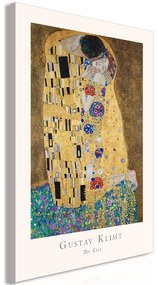 Artgeist Obraz - Gustav Klimt - The Kiss (1 Part) Vertical Veľkosť: 40x60, Verzia: Na talianskom plátne