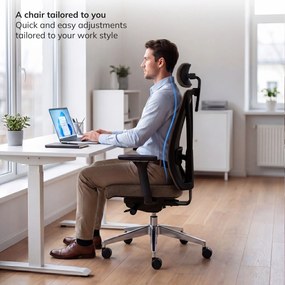 Ergonomická kancelárska stolička hnedá VECTOR