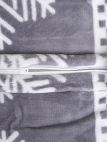 Obliečka na vankúš mikroplyš 70 × 90 cm – Vianoce sivé