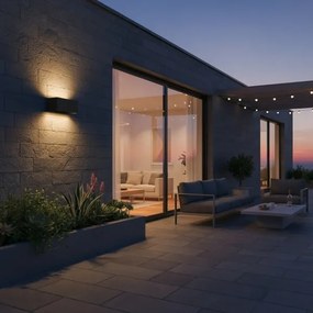 Ideal Lux - LED Vonkajšie nástenné svietidlo ATOM LED/25W/230V IP54 čierna