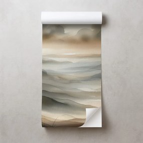 Samolepiaca tapeta akvarelová krajina v hmle