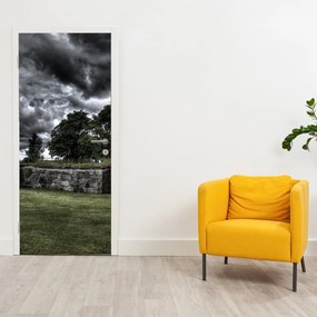 Fototapeta na dvere - Zatiahnutá obloha (95x205cm)