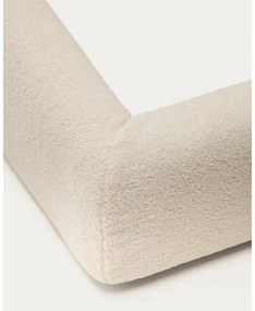 Béžová čalúnená dvojlôžková posteľ 160x200 cm Martina – Kave Home