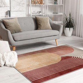 Dywany Łuszczów, Kusový koberec Fusion 0810 beige/terra, 200x290, viacfarebná, kancelária