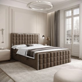 VYSOKÁ ČALÚNENÁ POSTEĽ NOEMI SILVER 140X200 ROYAL VELVET 196